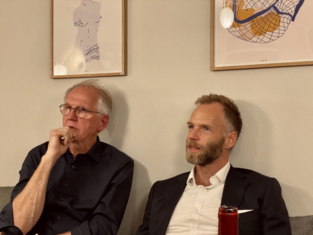 Asger Laursen sitting alongside his father Vilhelm — Health4me / Laursen Health